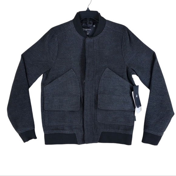 Tavik Harford Jacket Microfiber Bomber Coat Gray Mens S Zip Up Sherpa Lined NWT - Picture 1 of 16